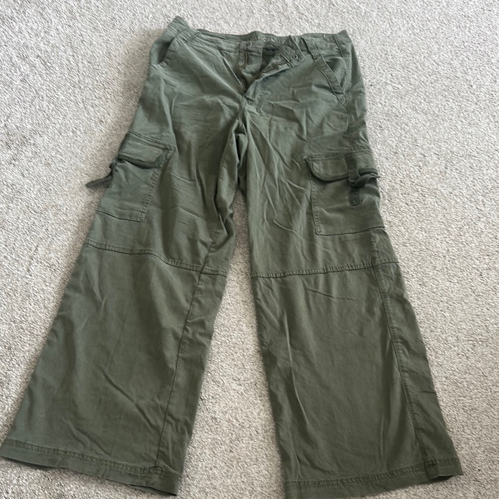 American Eagle Outfitters Olive Wide Leg Pants